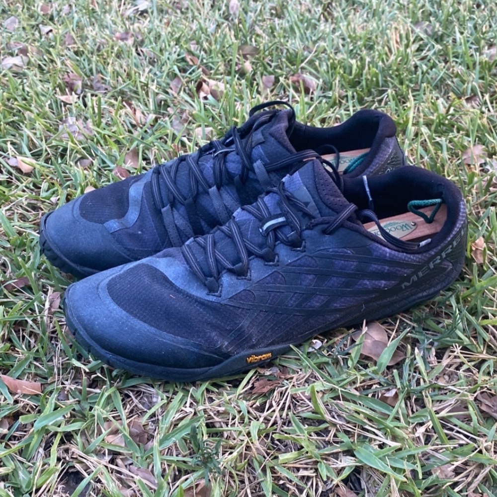 Merrell Trail Glove 4 Mens 12 Barefoot Running Shoes Navy Black J09673 Vibram